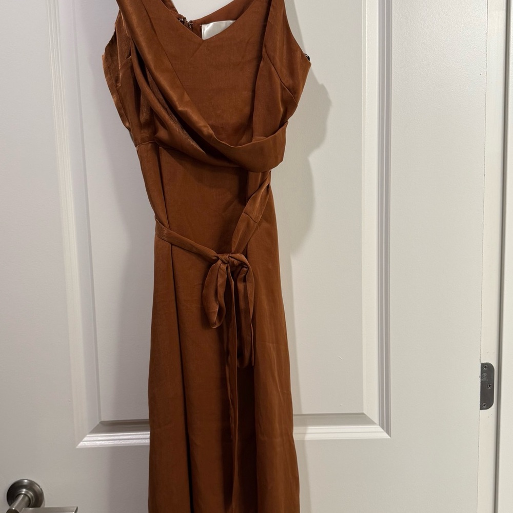 J.O.A. Asymmetrical Brown Dress
